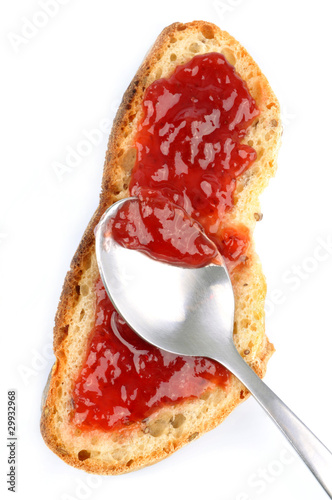La Tartine De Confiture De Fraise Buy This Stock Photo And