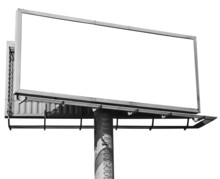 Empty Billboard Isolated On White
