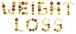 Weight loss word made of food in forks