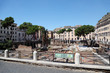 Ruins on Piazza Largo di Torre Argentina at summer day in Rome,