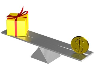 Present box and usd on balance.