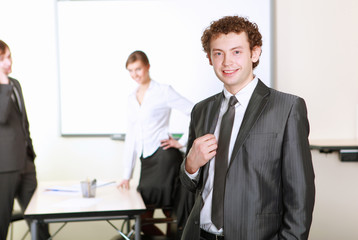 young business man  in office