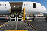 Fototapeta Sawanna - Loading cargo plane