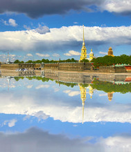 St. Peter And Paul Fortress With Reflection