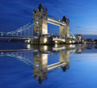 Famous Tower Bridge in the evening, London, UK