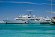 Luxury yachts moored in the Mediterranean