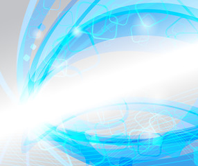 Wall Mural - Hi-tech blue abstraction