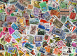 A large world foreign postage stamp collection background