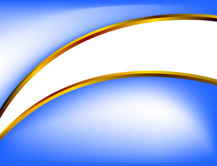 Wall Mural - Blue background with golden divider