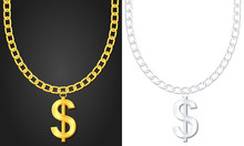 Necklace With Dolar Sign