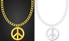 Necklace With Peace Symbol