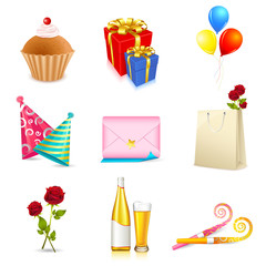 Canvas Print - Birthday Elements