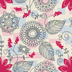 Poster - Floral seamless pattern