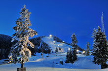 Grouse Mountain Night Ski Scenery