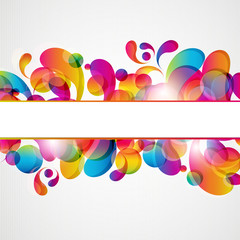 Aufkleber - Abstract background with bright circles and teardrop-shaped arch