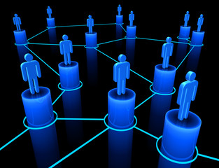 Wall Mural - network team