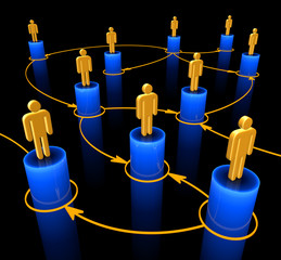 Wall Mural - network team