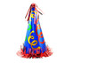 Colorful Party Hat On White