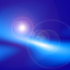 Wall Mural - Blue Light with Lens Flare