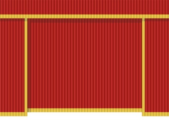 Wall Mural - Red curtain closed