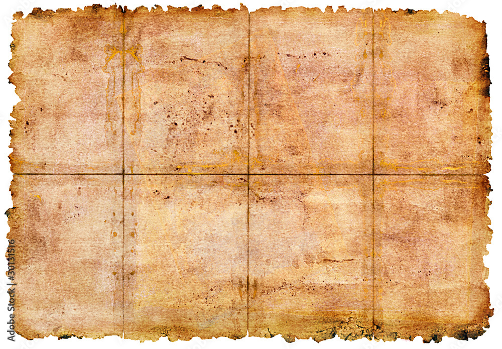 Speichen 2 Fach Oder 3 Fach Gekreuzt Altes Papier 3 fach gefaltet Stock Photo | Adobe Stock