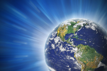 glowing earth