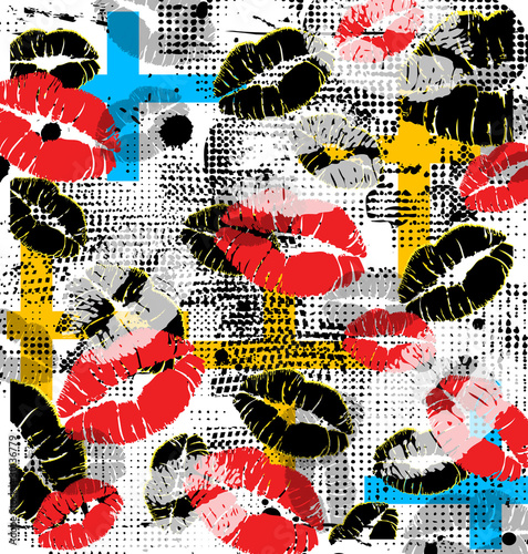 Plakat na zamówienie Lips background