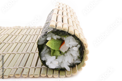 Bamboo Mat Rolling Sushi Maki Buy This Stock Photo And Explore