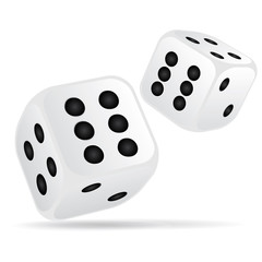 Plakat gracz biały kroić w kostkę poker