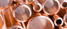 Copper Pipes Of Different Diameter