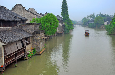 Wall Mural - China, Jangsu, the Xizha ancient village