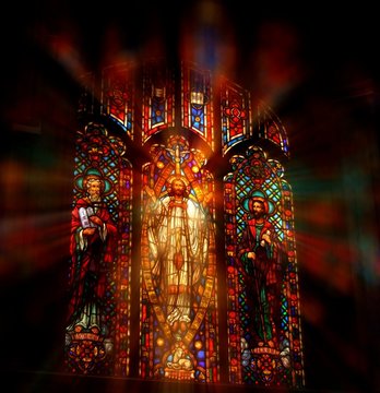 Stained Glass window of Jesus