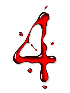 Red liquid letter