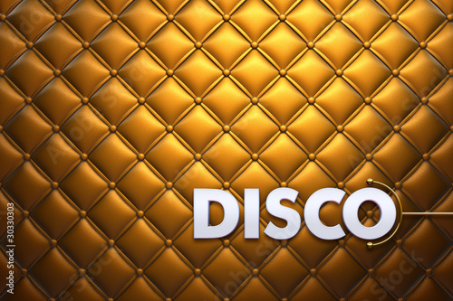 Disco Auf Goldenem Leder Hintergrund Stock Illustration Adobe Stock