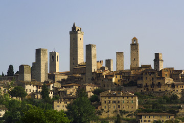 San Giminiano tower's skyline