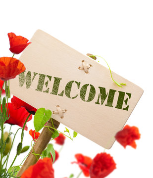 welcome sign