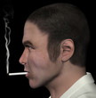© sirylok - man smoking cigarette 3d illustration