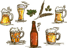 Illustration With Beer