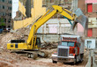 Front End Loader Dropping Demolition Materials