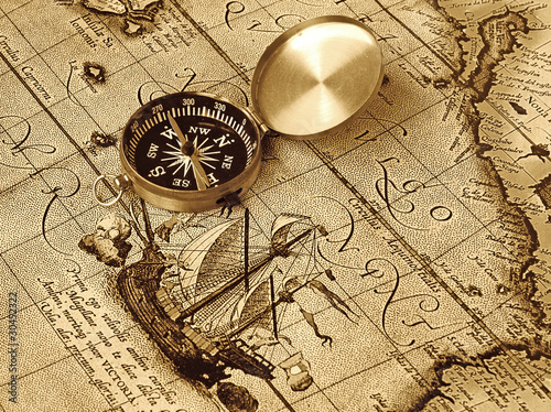 Nowoczesny obraz na płótnie Compass