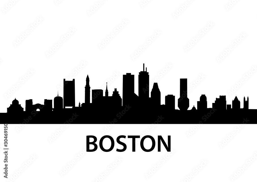 Skyline Boston Stock Vector | Adobe Stock