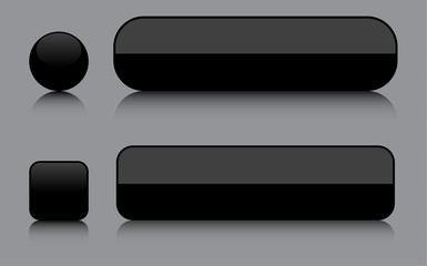Blank Black Buttons