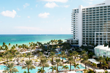 Poster - Panorama of the hotel near sea side