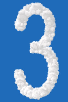Clouds in shape of figure three