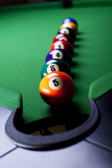 Wall Mural - Billiard ball close up