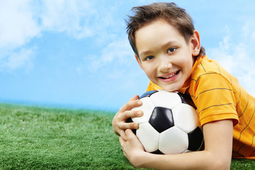 Poster - Lad with ball