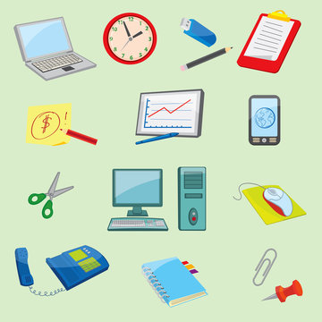 Colorful Office and Business icons
