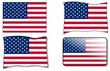 Set Bandiera USA in vettoriale