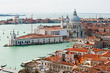 Venice, view of grand canal and basilica of santa maria della sa