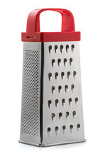 Metal Grater With Plastic Red Handle